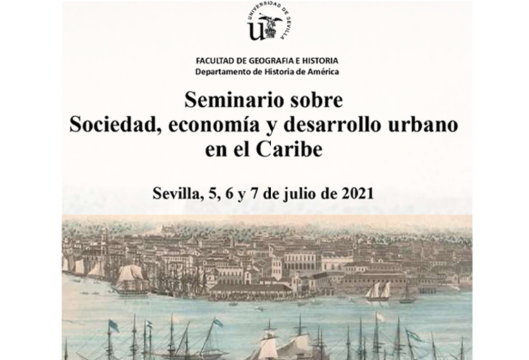 Portada del seminario 'Sociedad, economía y desarrollo urbano en el Caribe'