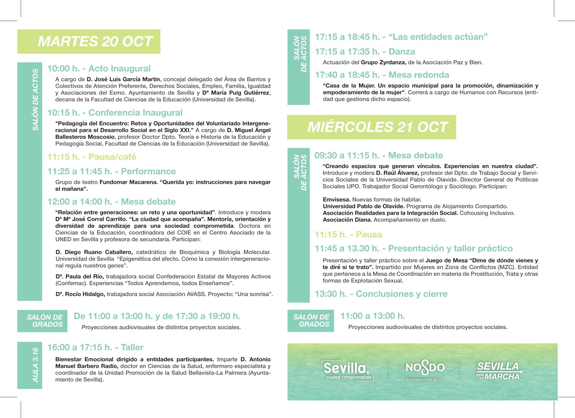 Programa del evento