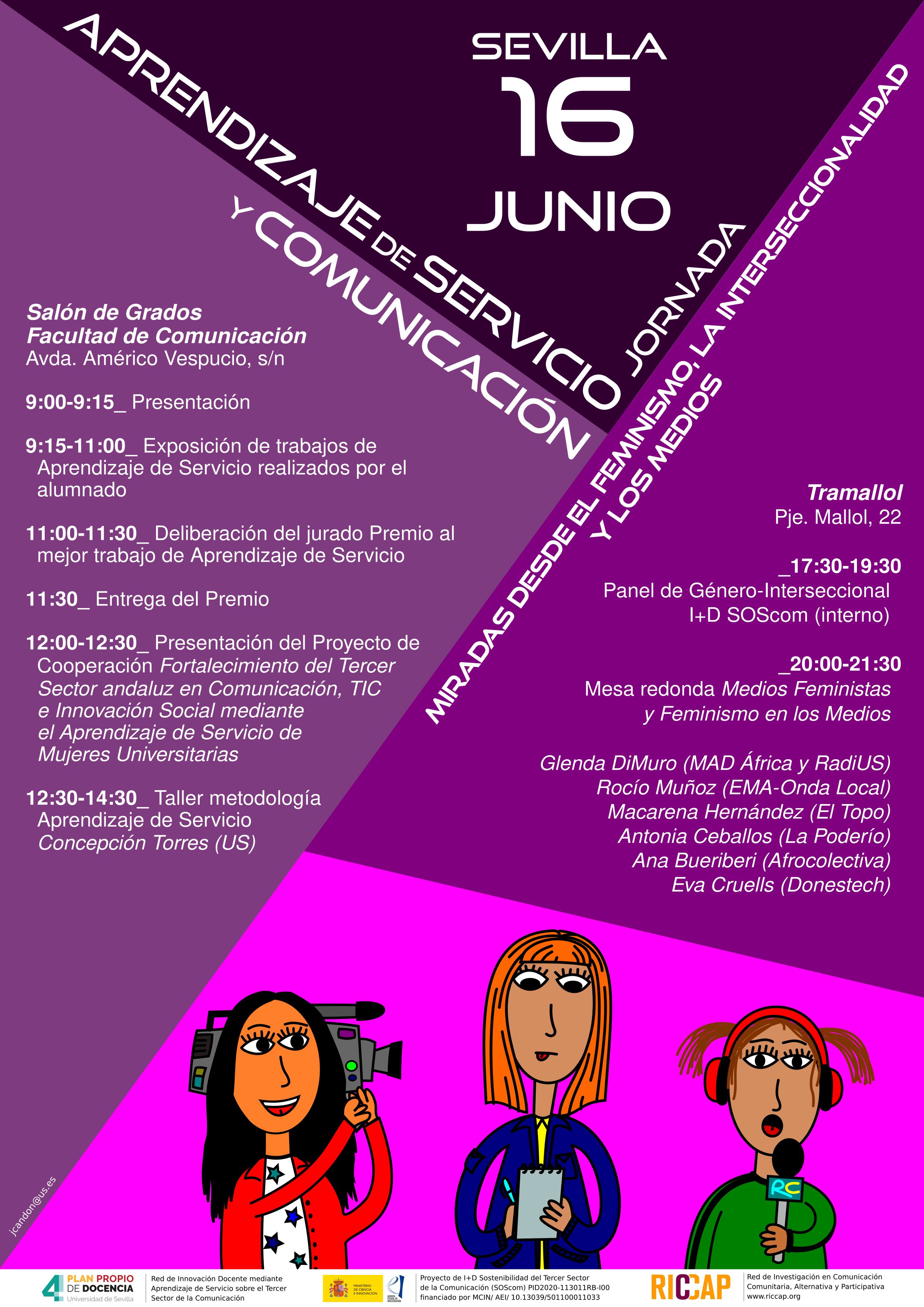 Cartel de las jornadas 'Aprendizaje de Servicio y Comunicación'