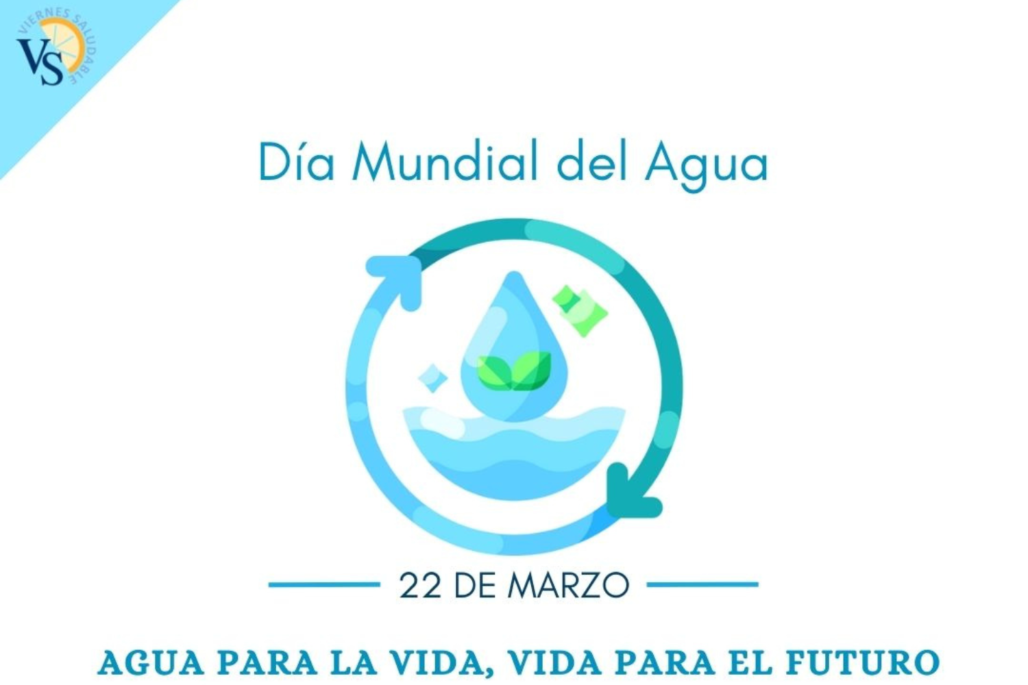 Cartel Viernes Saludable para el Día Mundial del Agua