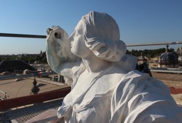 La estatua de la Fama ha sido restaurada en su totalidad