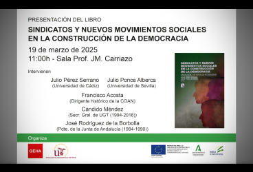 Presentación del libro 'Sindicatos y nuevos movimientos sociales en la...
