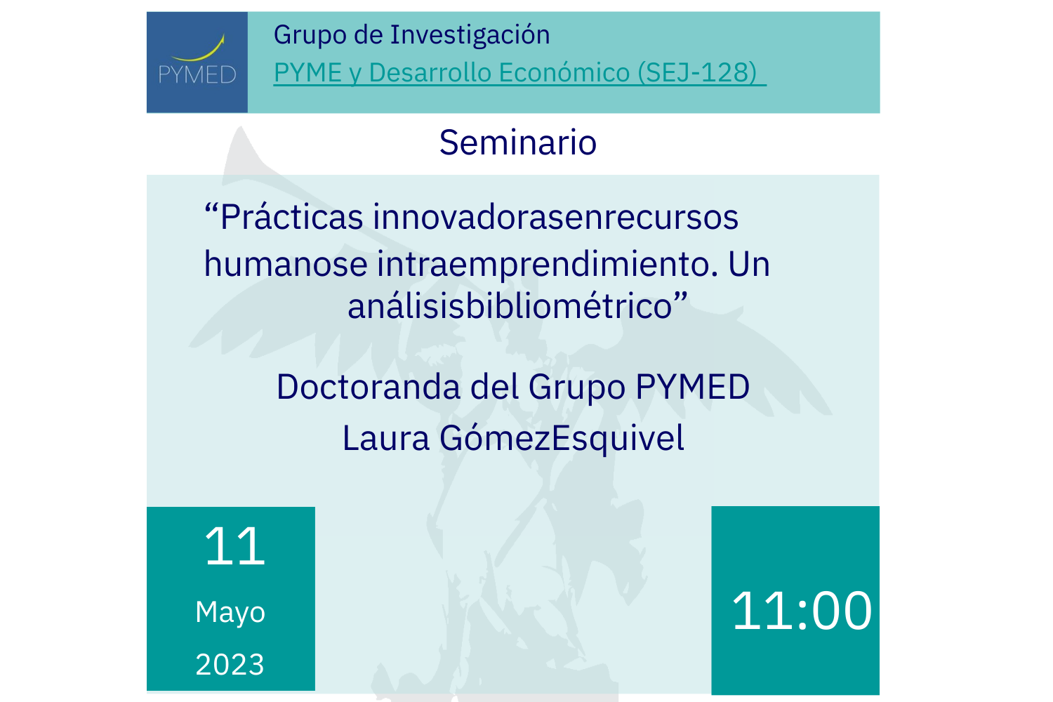 Cartel seminario PYMED 2023