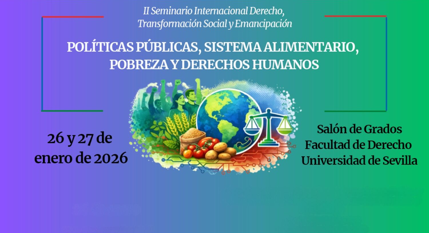 Cartel II Seminario Internacional Derecho, Transformación Social y Emancipación