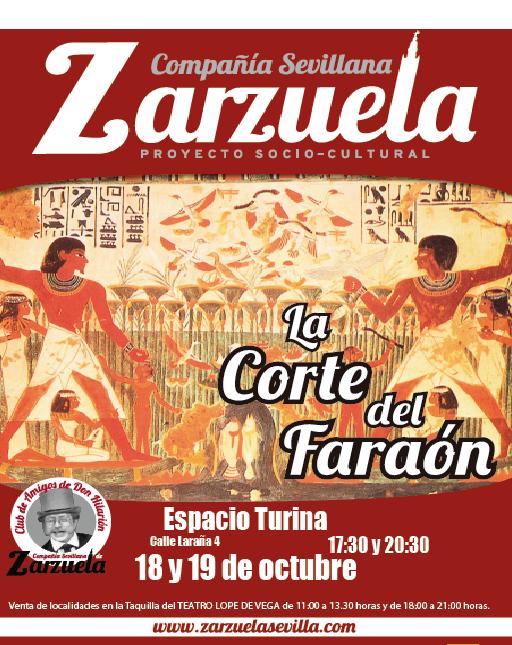 cartel obra zarzuela La Corte del faraón