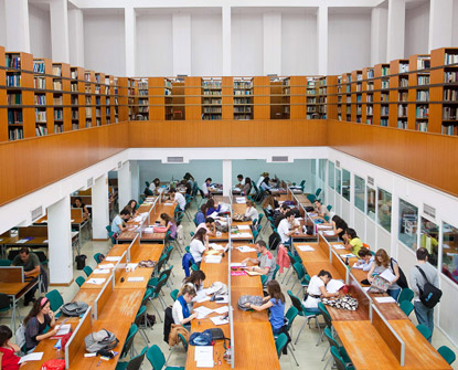 Sala de estudio en la Universidad de Sevilla