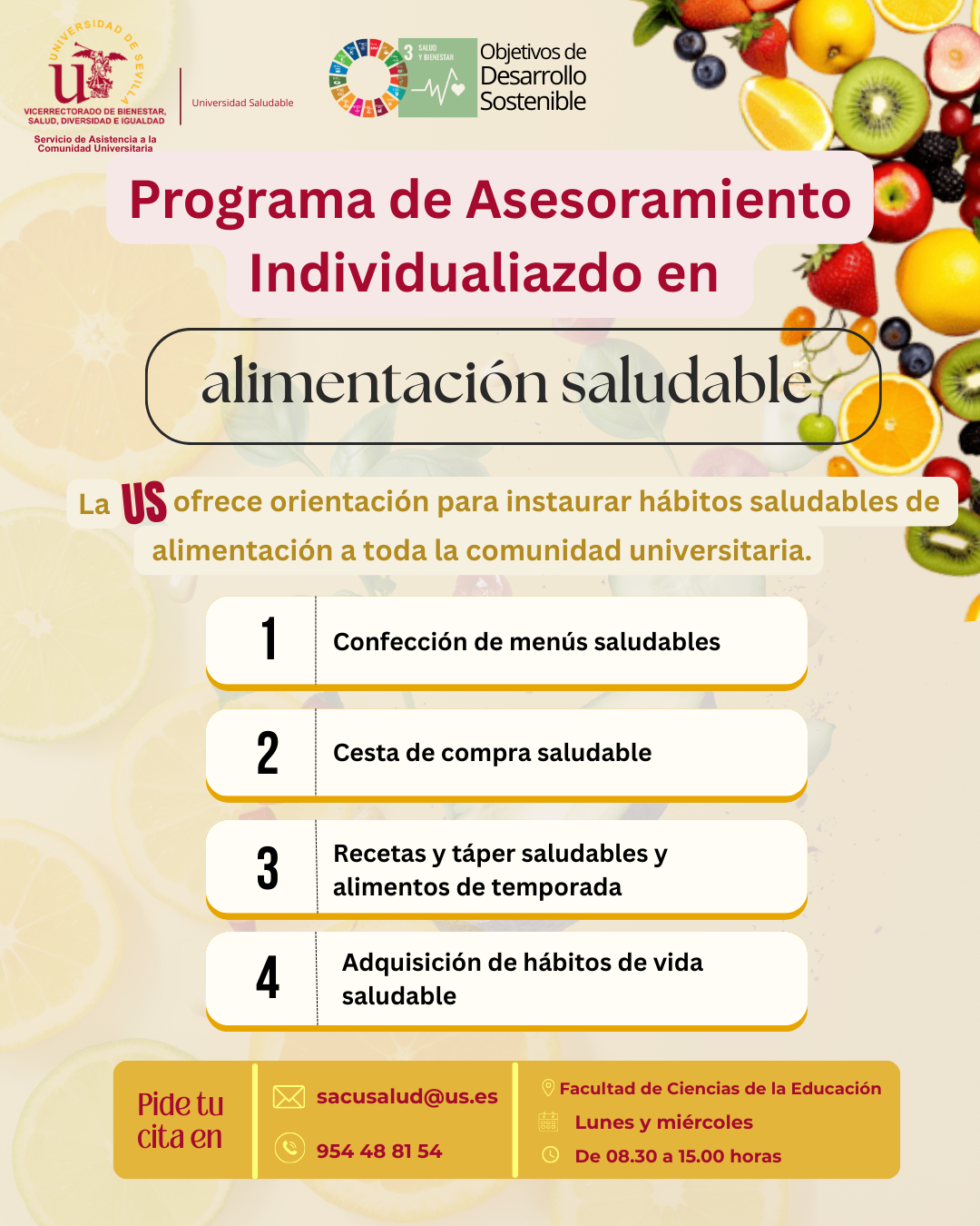 Cartel alimentación saludable