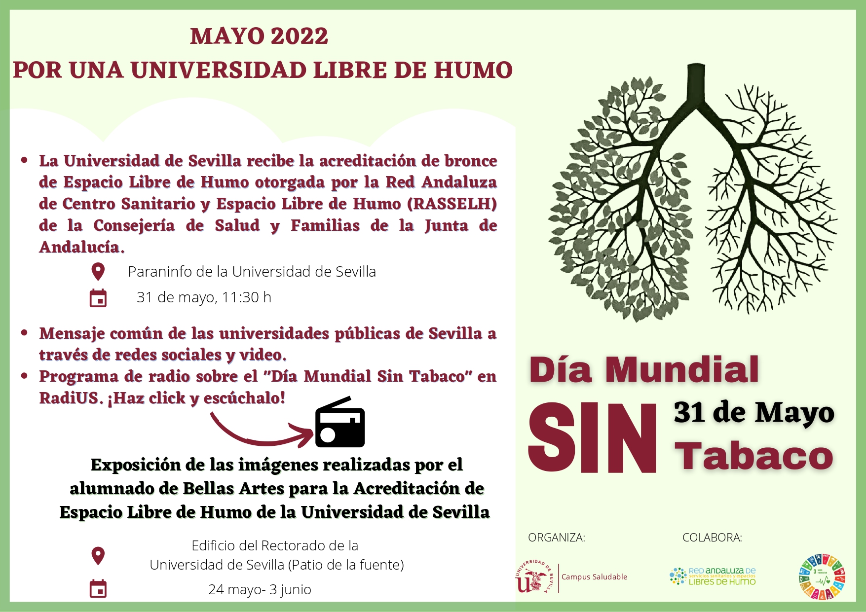 Programación Día Mundial Sin Tabaco