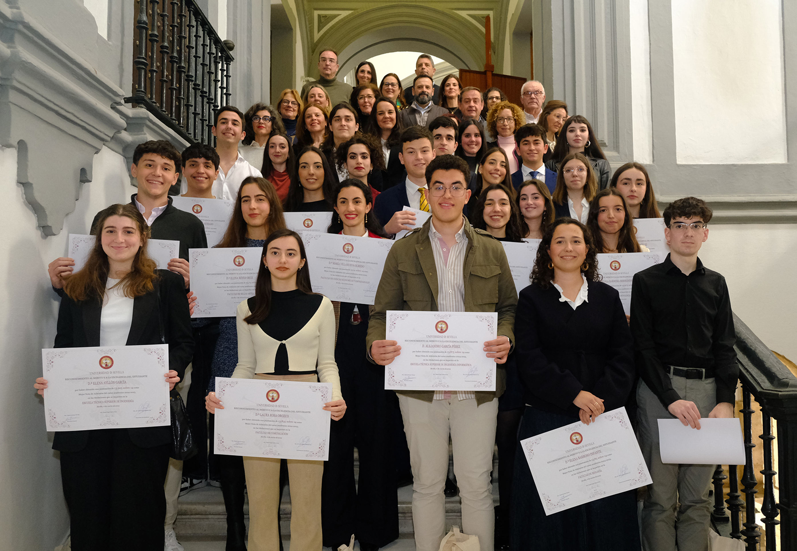 Galardonados en los Premios a la Excelencia en la Nota de Admisión