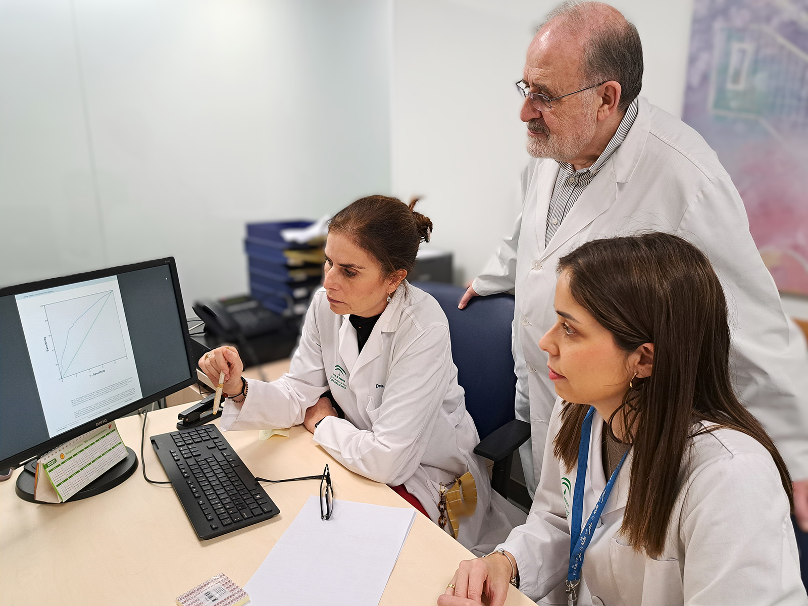 Elisa Cordero, Jerónimo Pachón y Carmen Infante