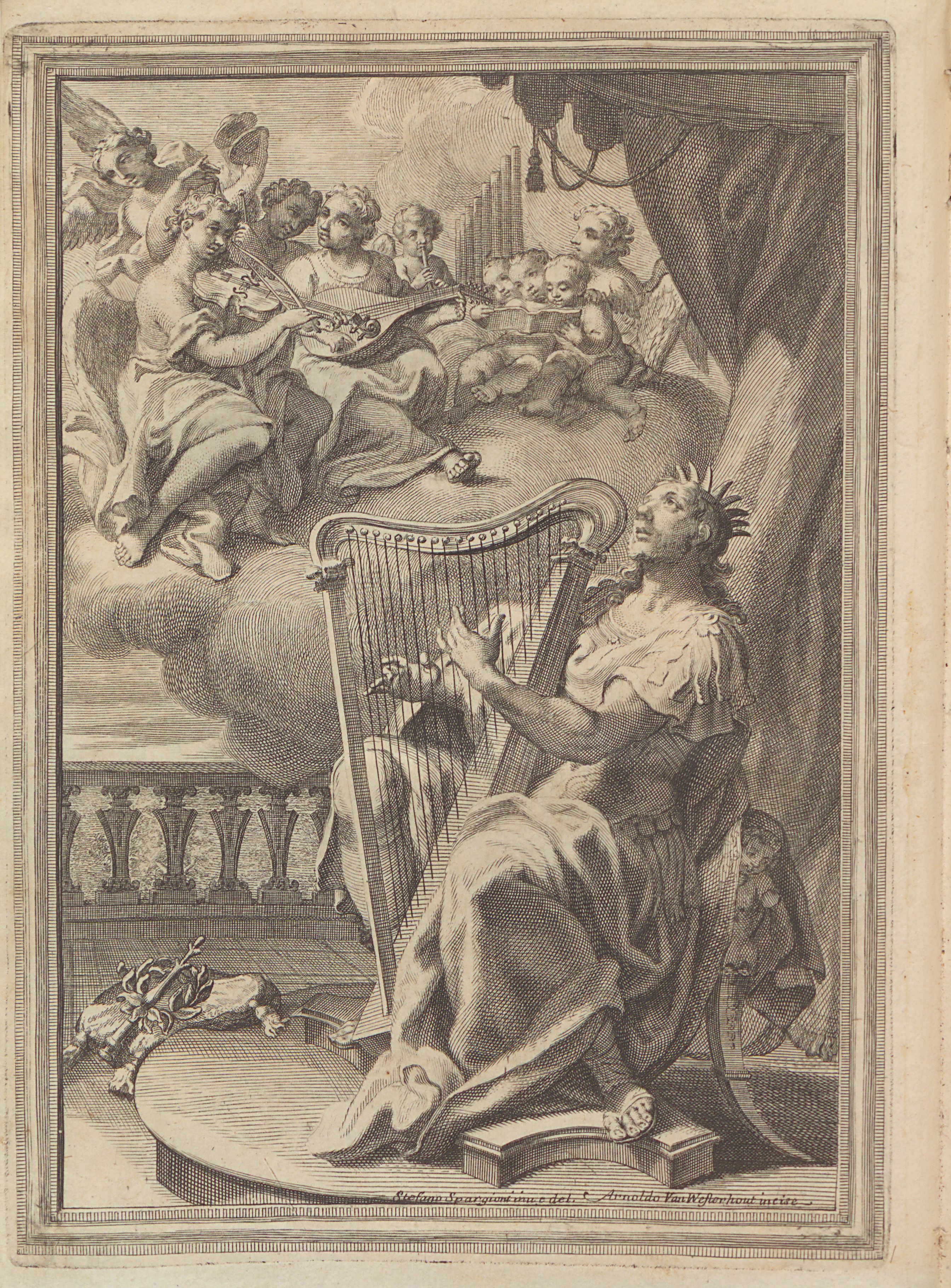 El Rey David tocando el arpa