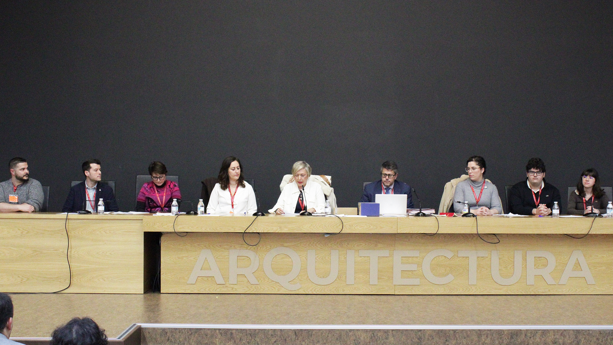 Los miembros de la mesa del XIII Claustro Universitario