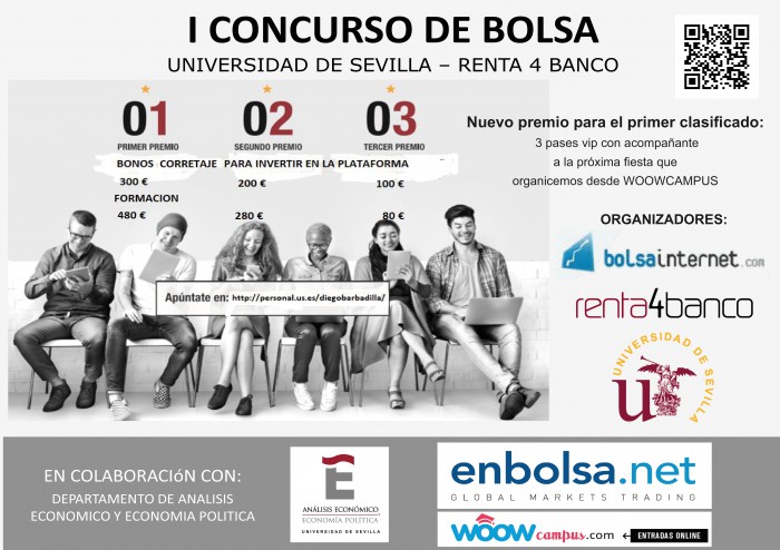 Cartel del I Concurso de Bolsa Online Universidad de Sevilla