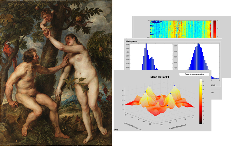 Resultado del programa Aracne para el cuadro Adan y Eva de Rubens. 