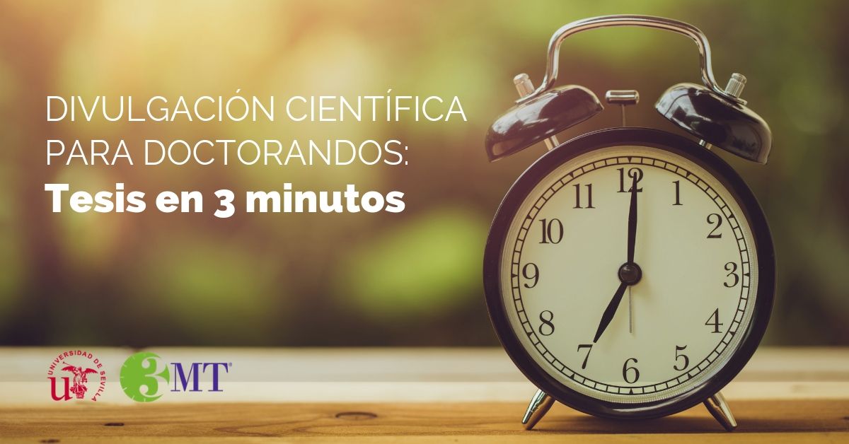 Cartel curso de formación para participar en el concurso de divulgación 'Tesis en 3 Minutos'