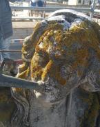 Estado de la estatua de la Fama previo a las actuaciones de restauración